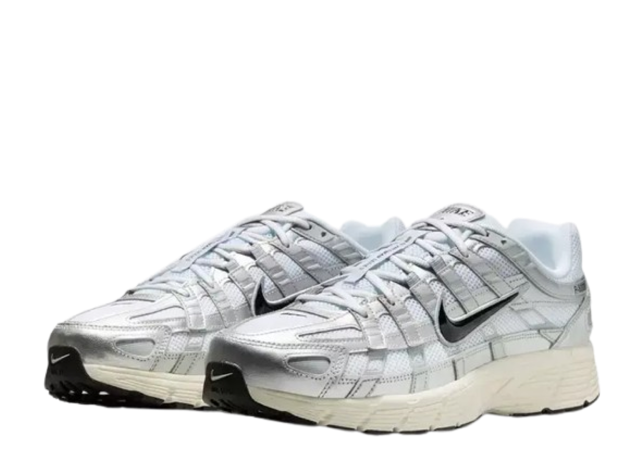 Nike P-6000 White Metallic Silver Flat Silver Black - photo 2