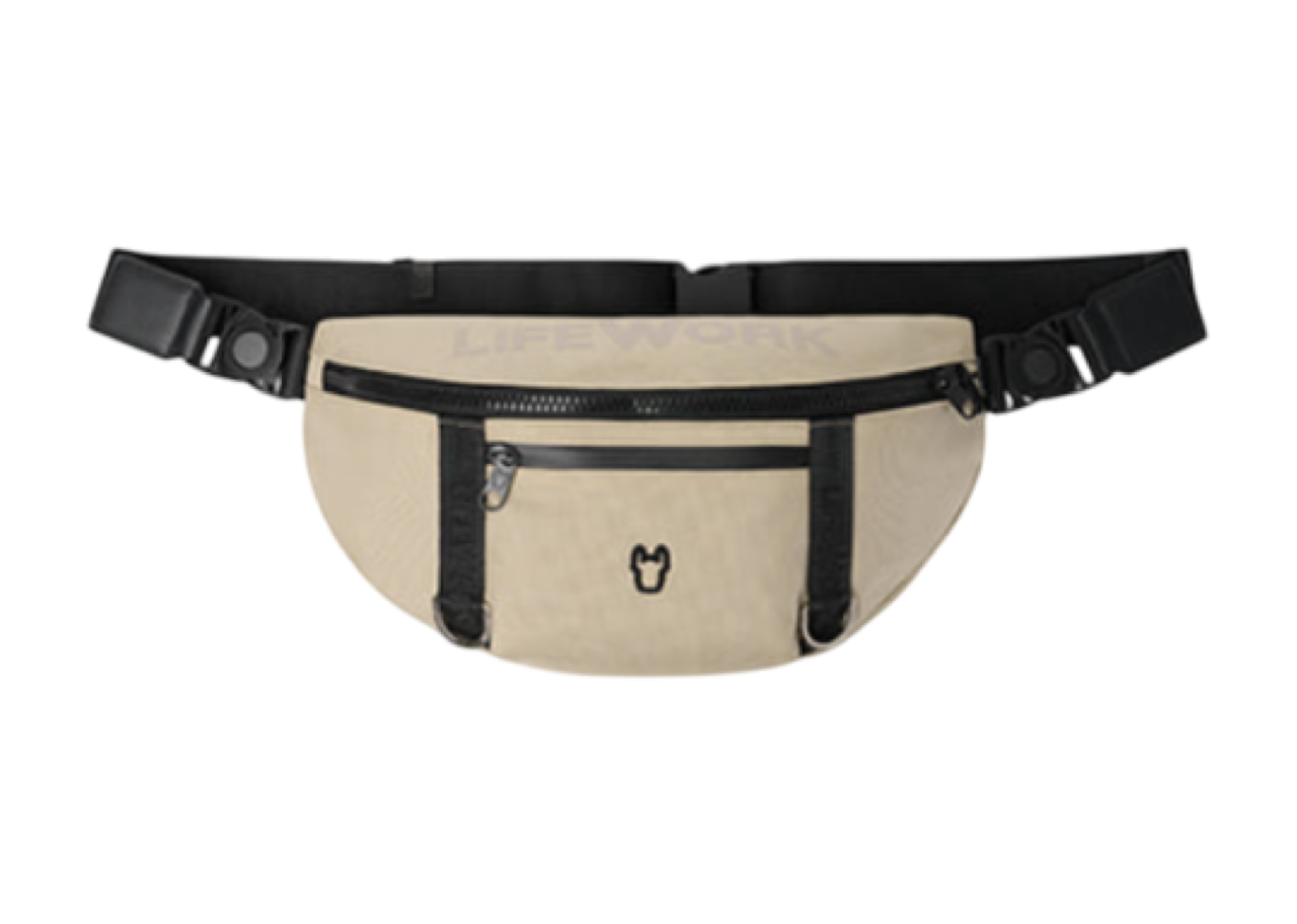 Lifework Small Dog D-Ring Waist Bag Beige