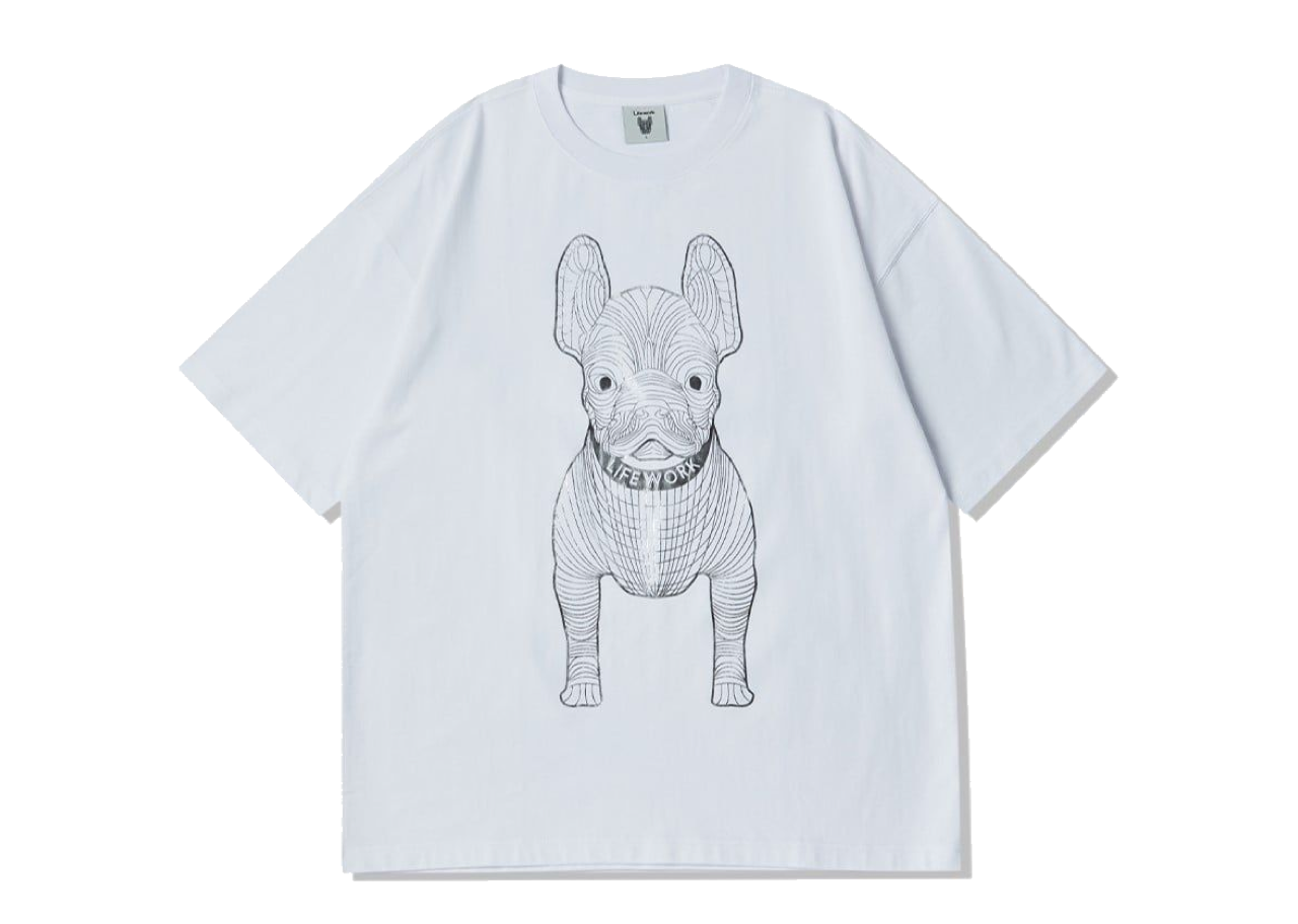 Lifework Foil Print Big Radog Logo T-shirt White Silver