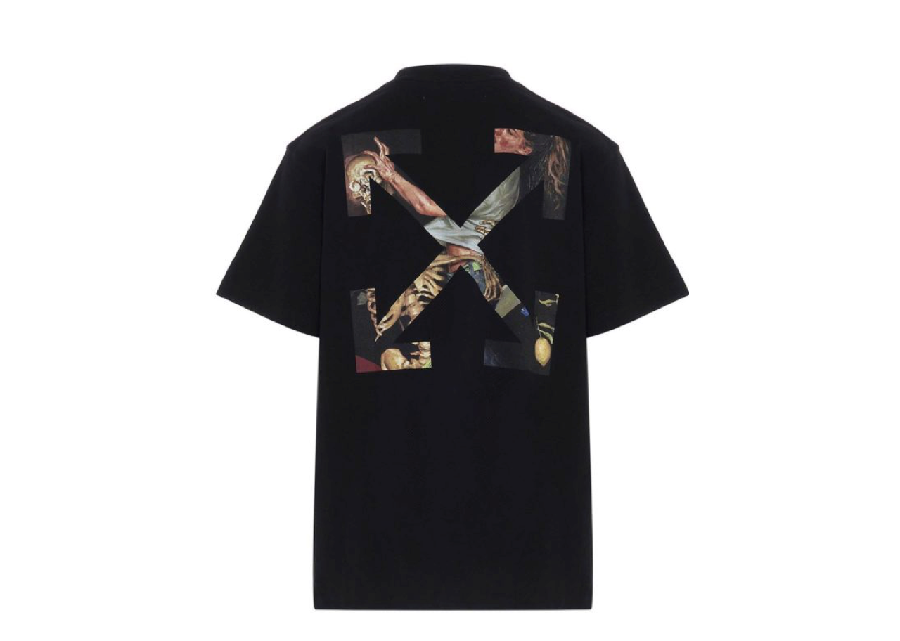 Off White Pascal Arrow Short Sleeve Over T Shirt Black White - photo 2