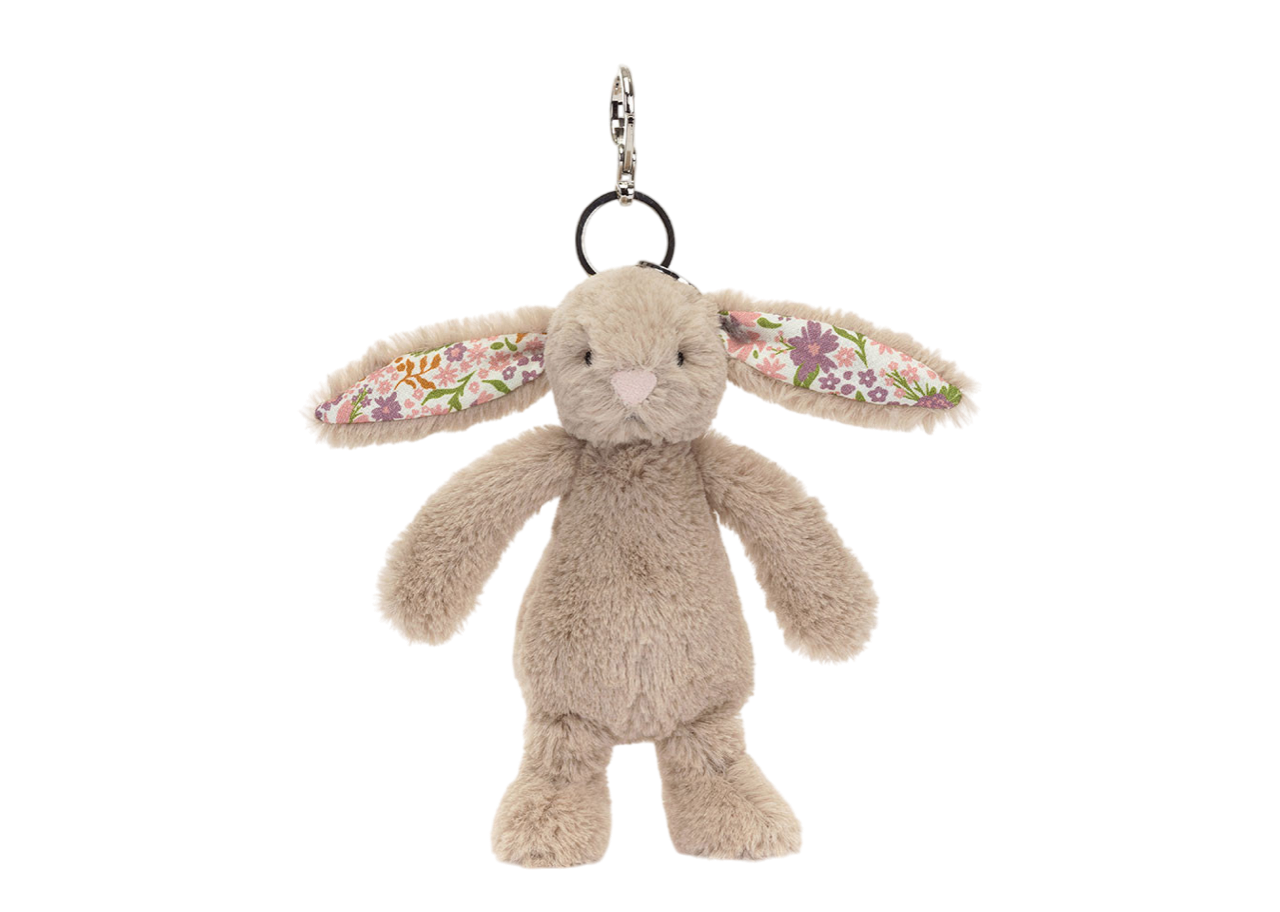 Jellycat Beige Bunny Petal Bag Charm