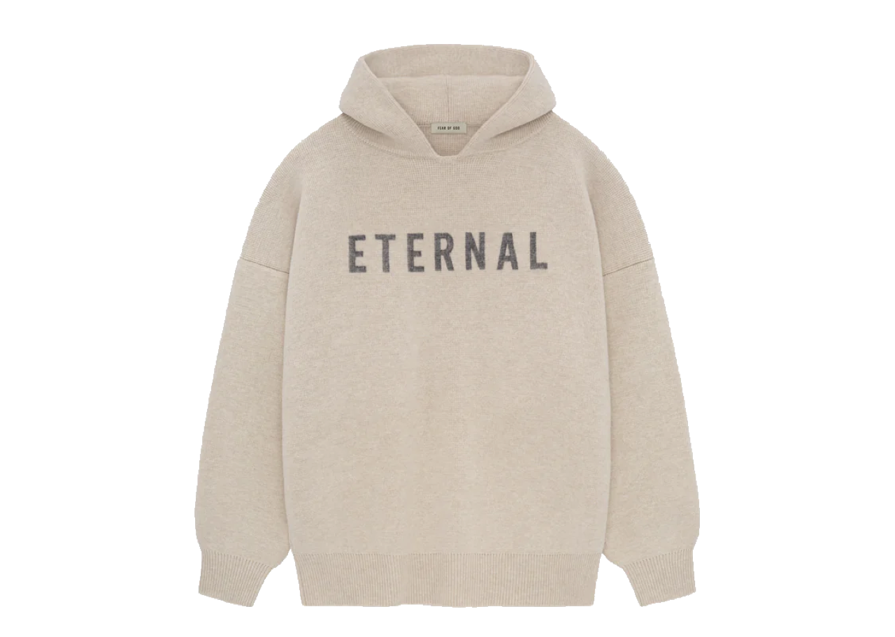 Fear Of God Eternal Merino Knit Hoodie Heither Beige