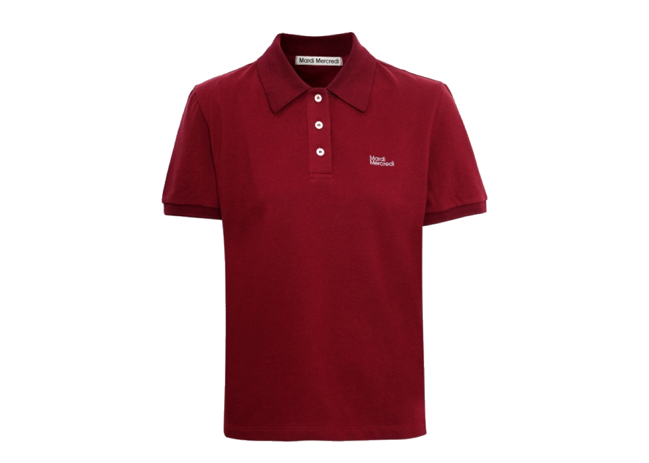 Mardi Mercredi Slimfit Shirt Piquet Essential Burgundy