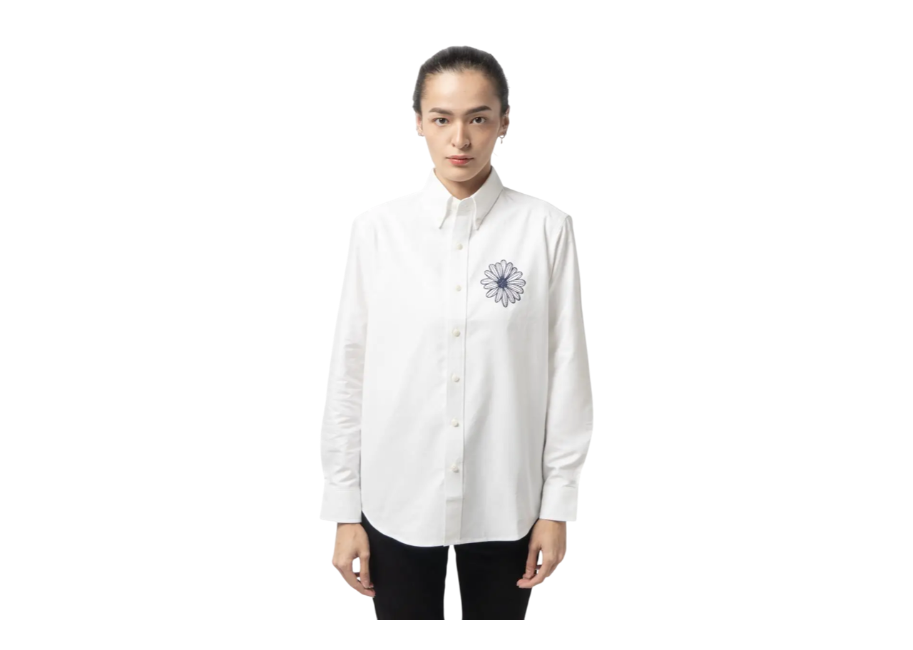 Mardi Mercredi Oxford Shirt White Navy - photo 2