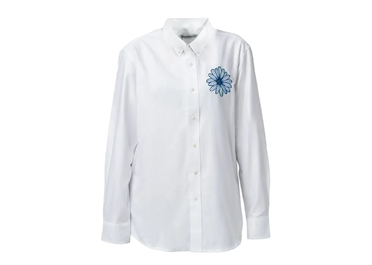 Mardi Mercredi Oxford Shirt White Navy