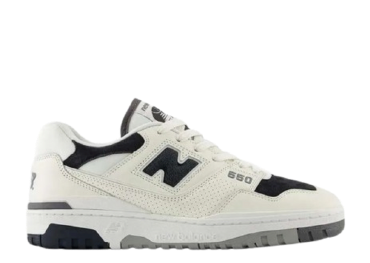 New Balance 550 White Black Suede