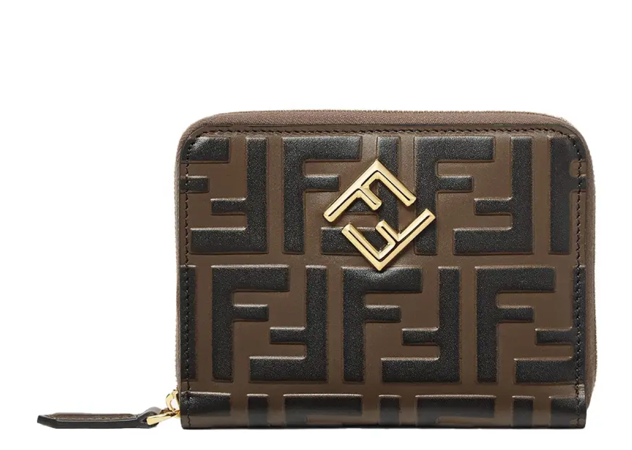 Fendi FF Diamonds Zip Around Medium Wallet