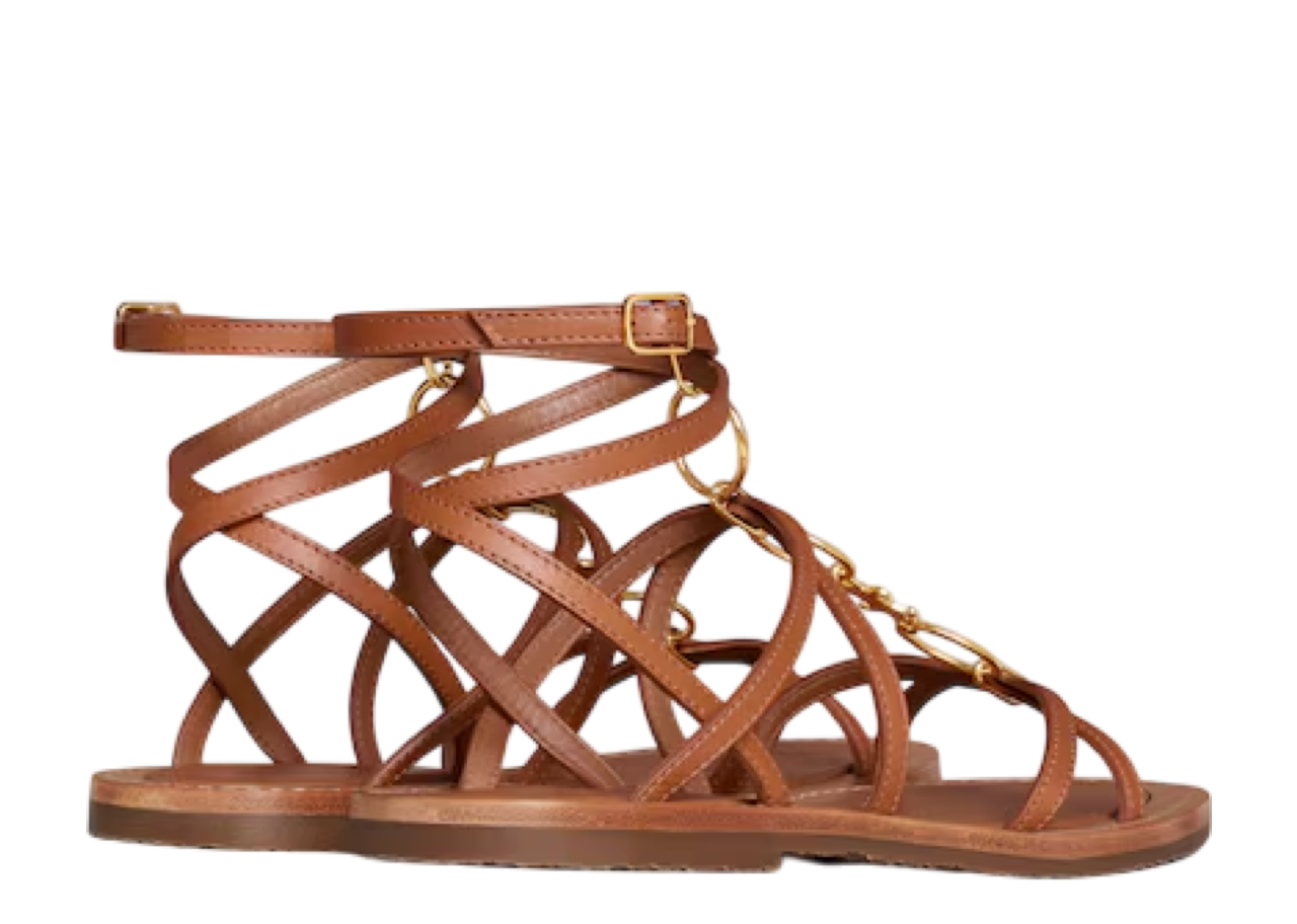Celine Lympia Strappy Jewel Sandal Tan - photo 3