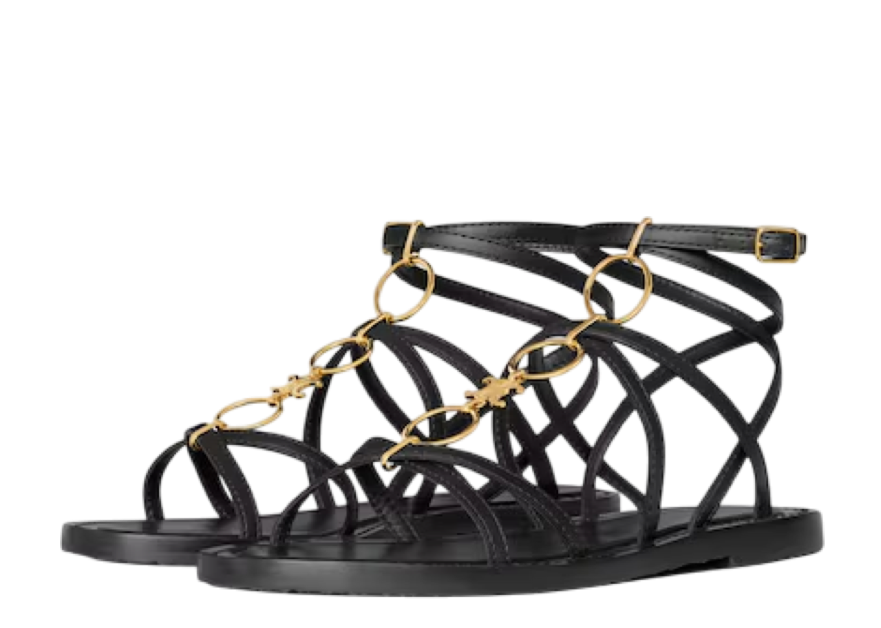 Celine Lympia Strappy Jewel Sandal Black - photo 2