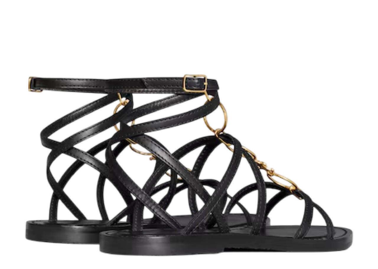 Celine Lympia Strappy Jewel Sandal Black - photo 3