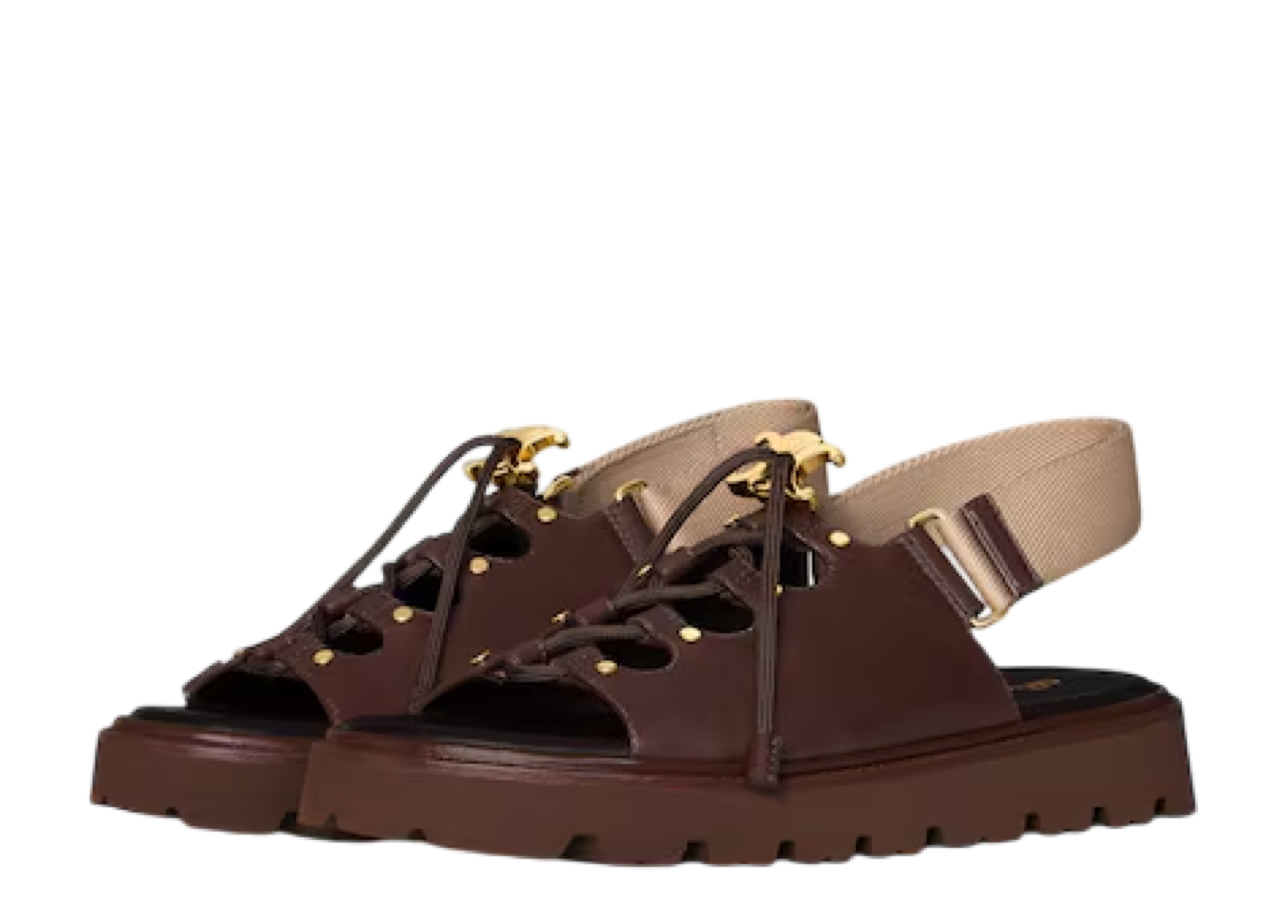 Celine Billie Chunky Sandale Dark Brown Beige - photo 2