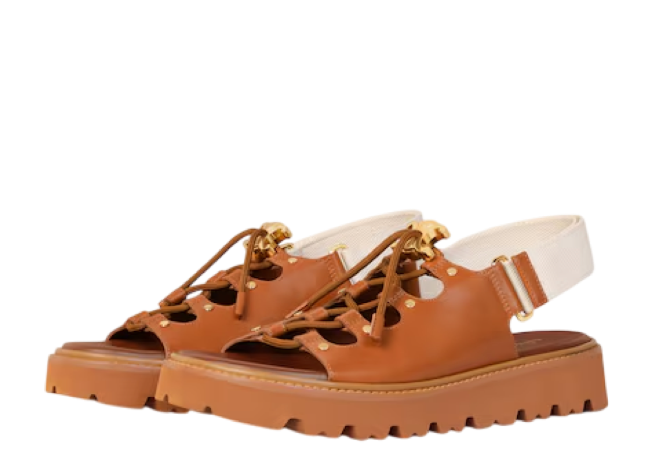 Celine Billie Chunky Sandale Tan Ecru - photo 2