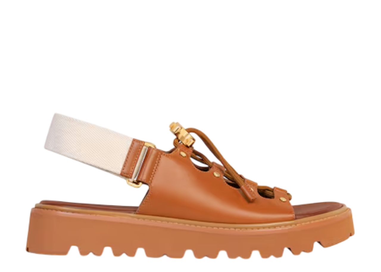 Celine Billie Chunky Sandale Tan Ecru