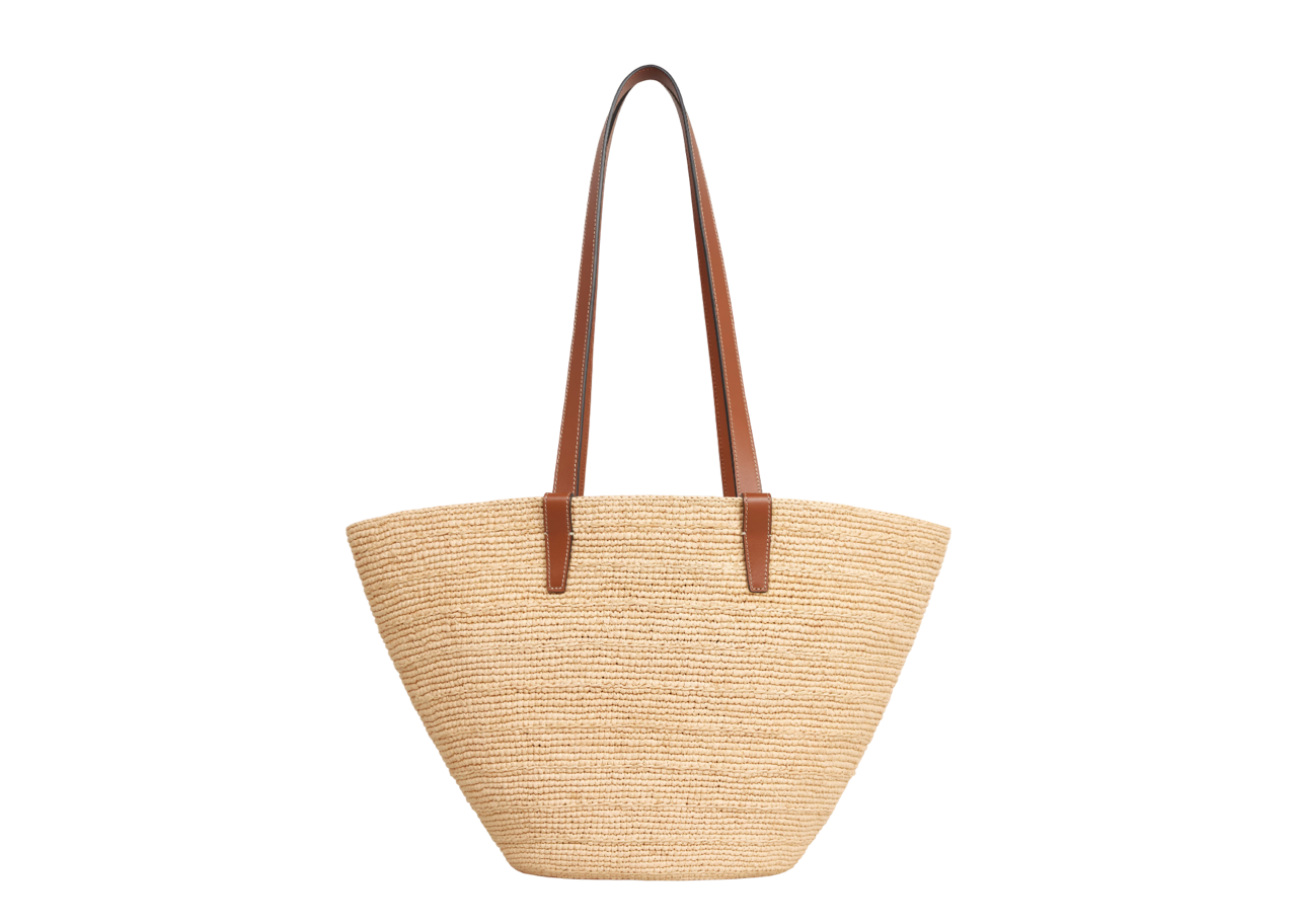 Celine Medium Supple Celine Classic Panier In Raffia Tan - photo 2