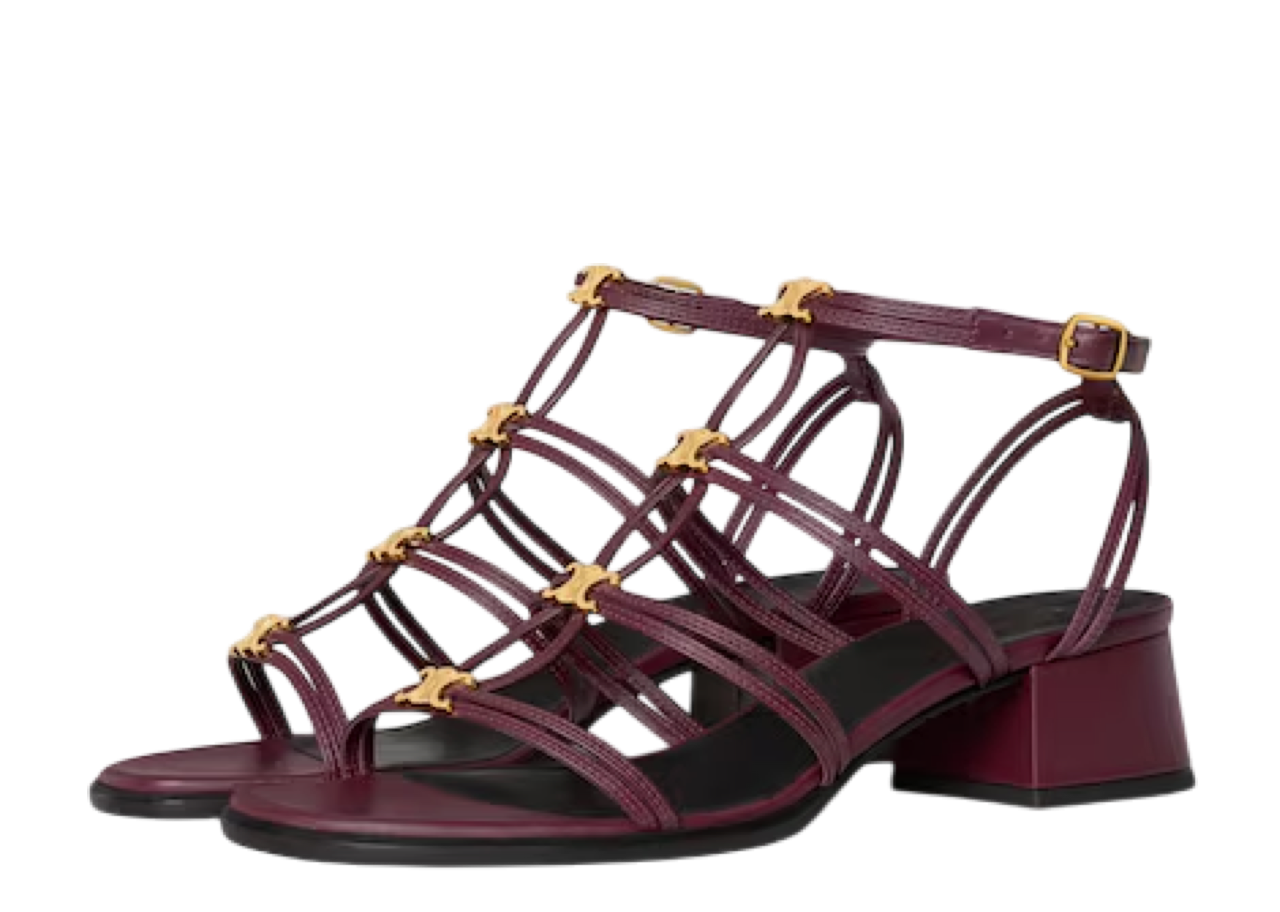 Celine Clemence Multi Triomphe Sandal Deep Burgundy - photo 2