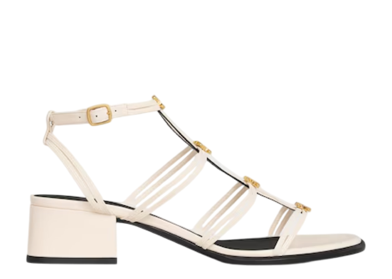 Celine Clemence Multi Triomphe Sandal Milk