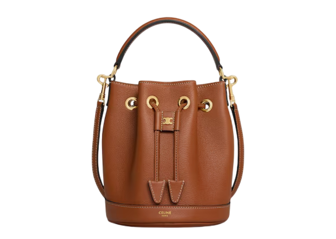 Celine Teen Clara Bag In Supple Grained Tan