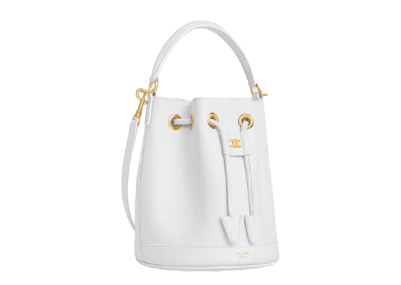 Celine Teen Clara Bag In Supple Grained Arctic White - photo 2