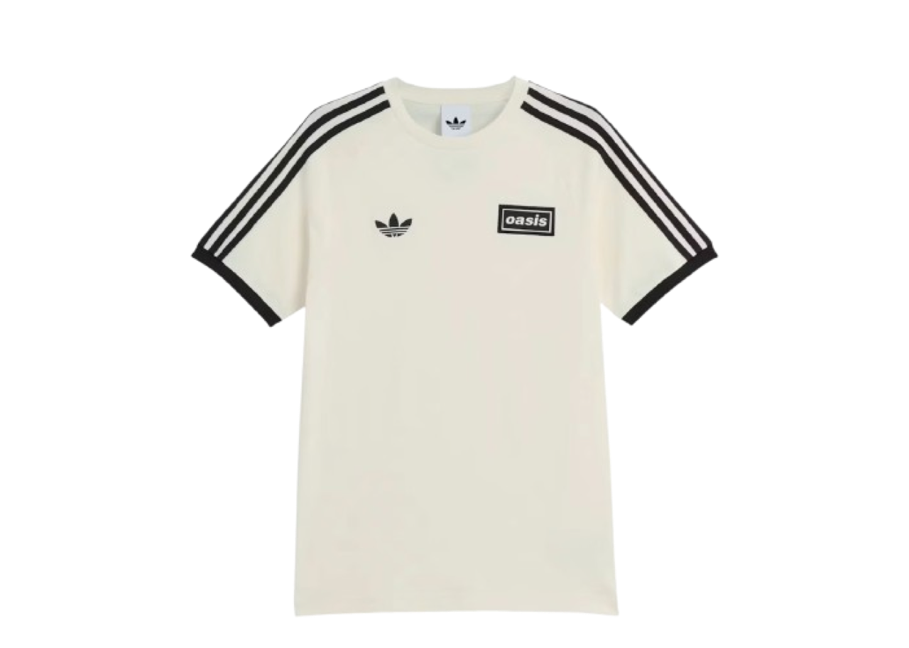 Adidas x Oasis Tour 3-Stripes T-Shirt Cream White