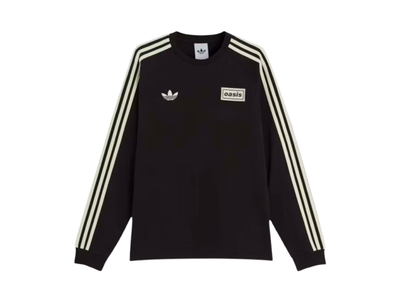 Adidas x Oasis Tour 3-Stripes Longsleeve Tee Black