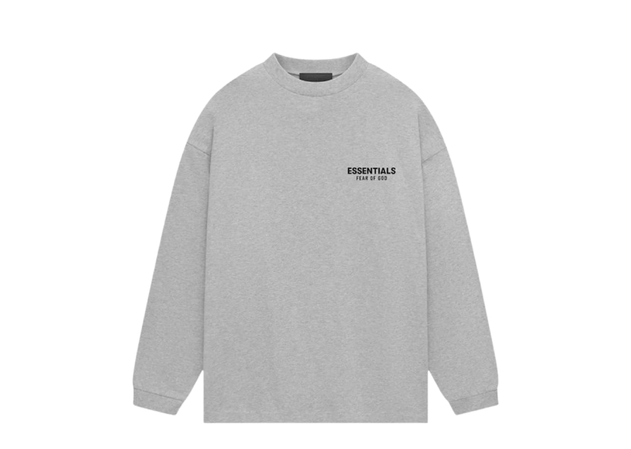 Fear of God Essentials Jersey Long Sleeve Shirt Light Heather Grey