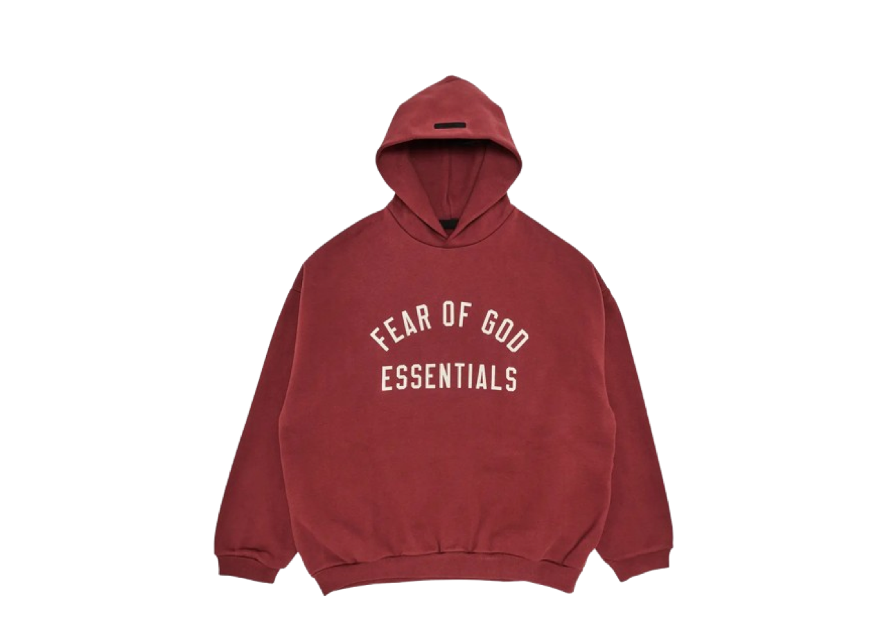 Fear of God Essentials Fleece Hoodie Crimson