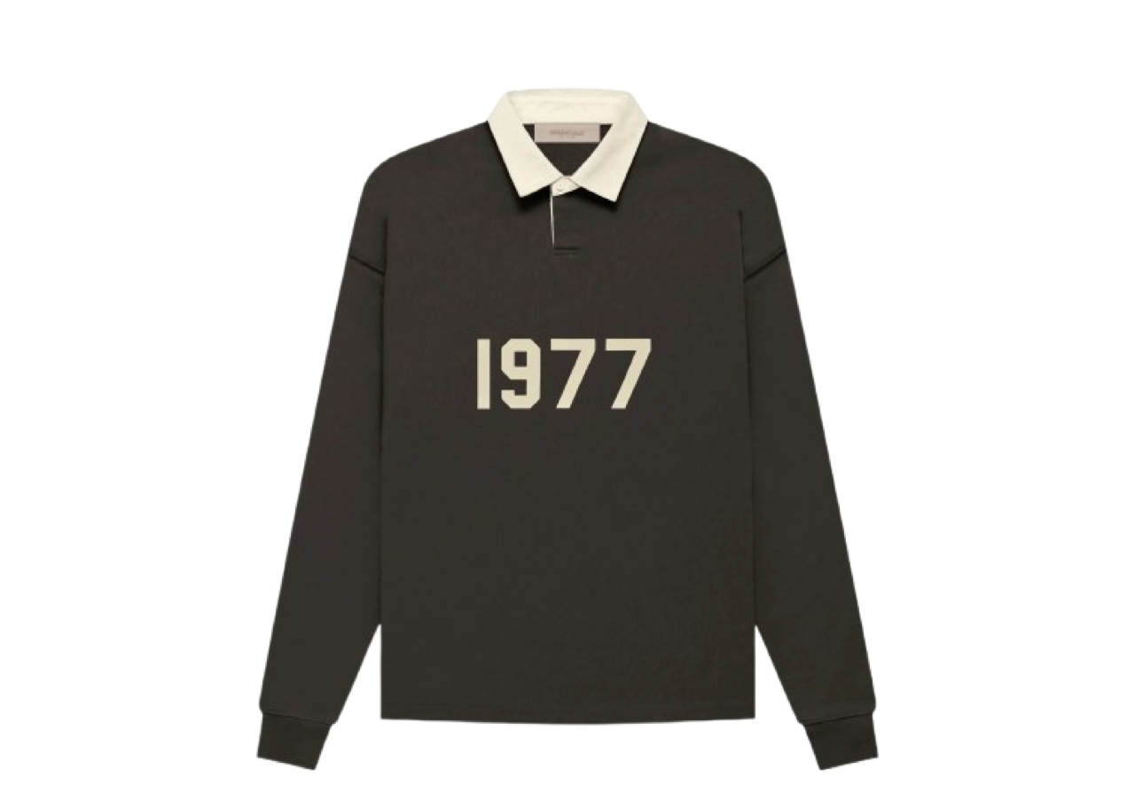 Fear of God Essentials FW22 Henley Rugby Polo Off Black