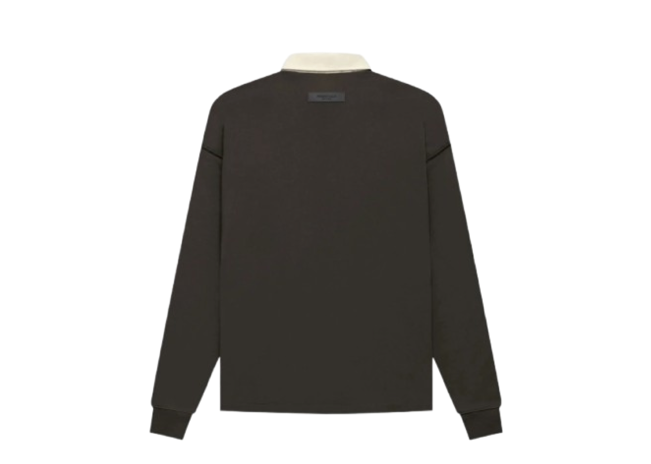 Fear of God Essentials FW22 Henley Rugby Polo Off Black - photo 2