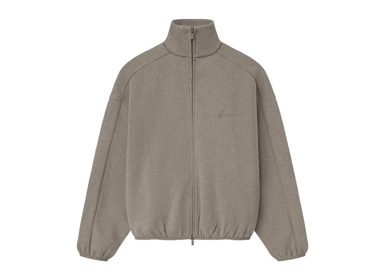 Fear of God Essentials Modern Fit Fleece Track Jacket Homestead Heather