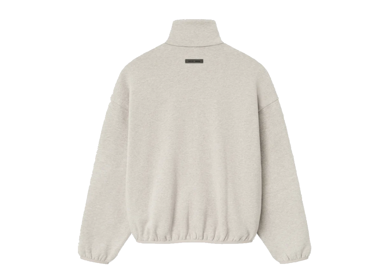 Fear of God Essentials Modern Fit Fleece Track Jacket Heather Stone - photo 2