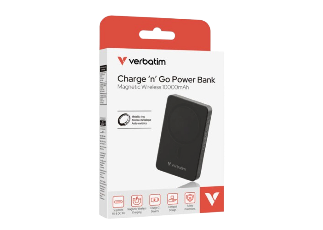 Verbatim Charge ‘n’ Go 10000mAh Magnetic Wireless Power Bank (WPB10) - photo 6