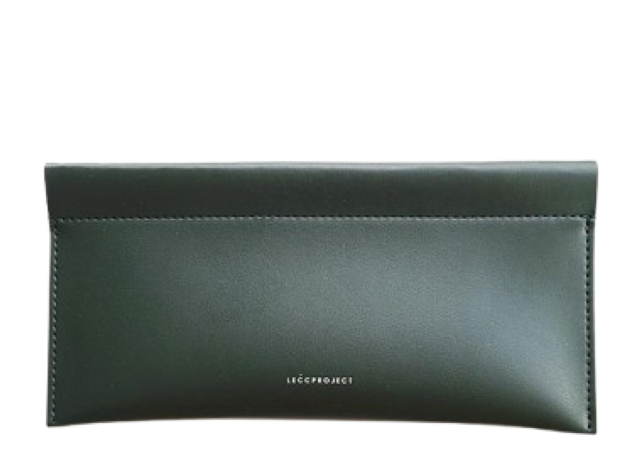 Lecc Project Log Top Pouch Large D.Green