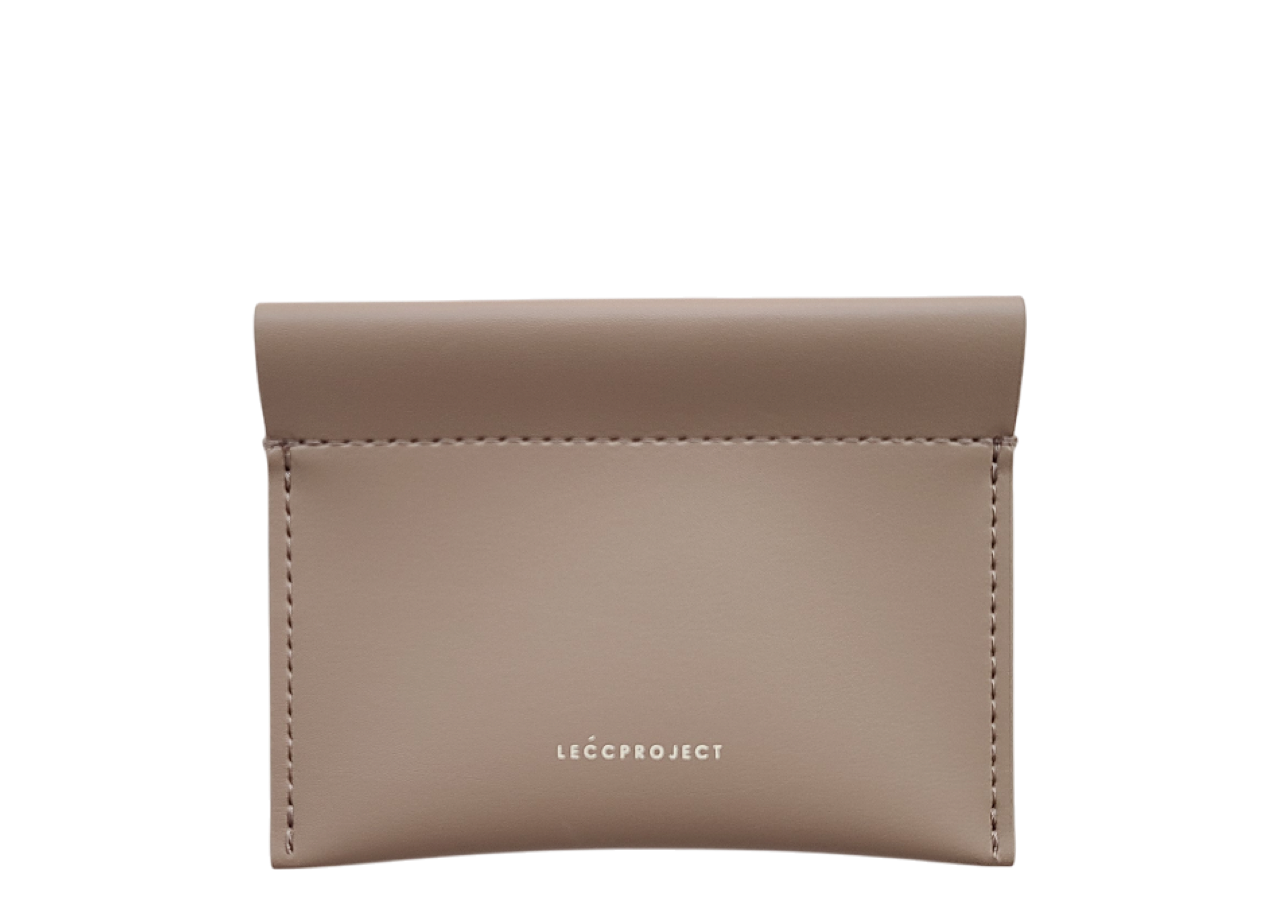 Lecc Project Log Top Pouch Medium Taupe