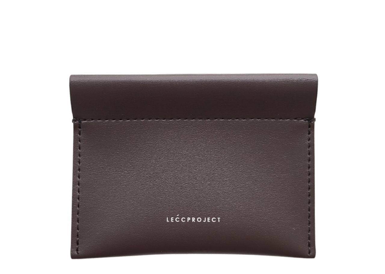 Lecc Project Log Top Pouch Medium D.Brown