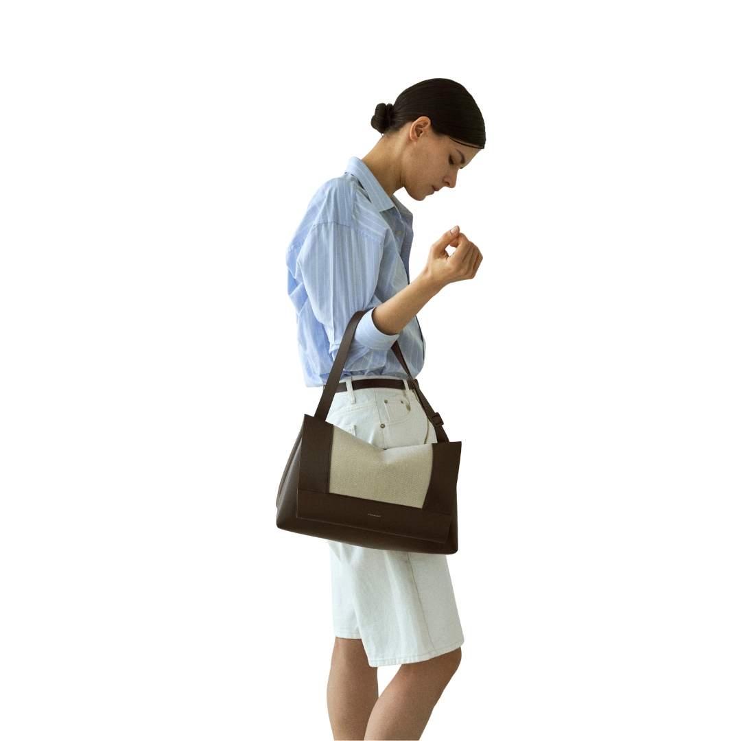 Lecc Project Mod Flap Bag Large Combi Brown - photo 2