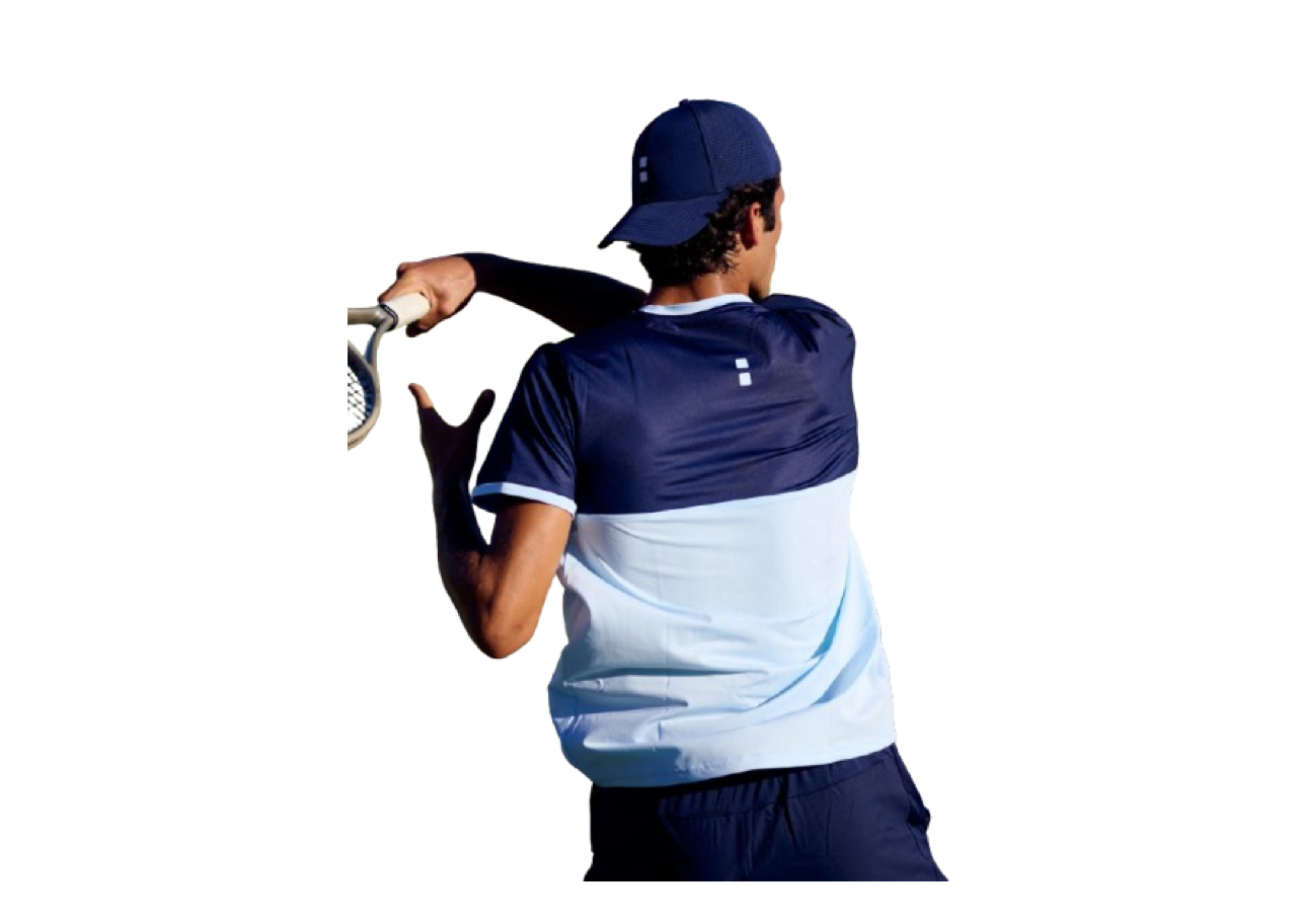 Nordicdots Performance Tee Ice Blue/Navy