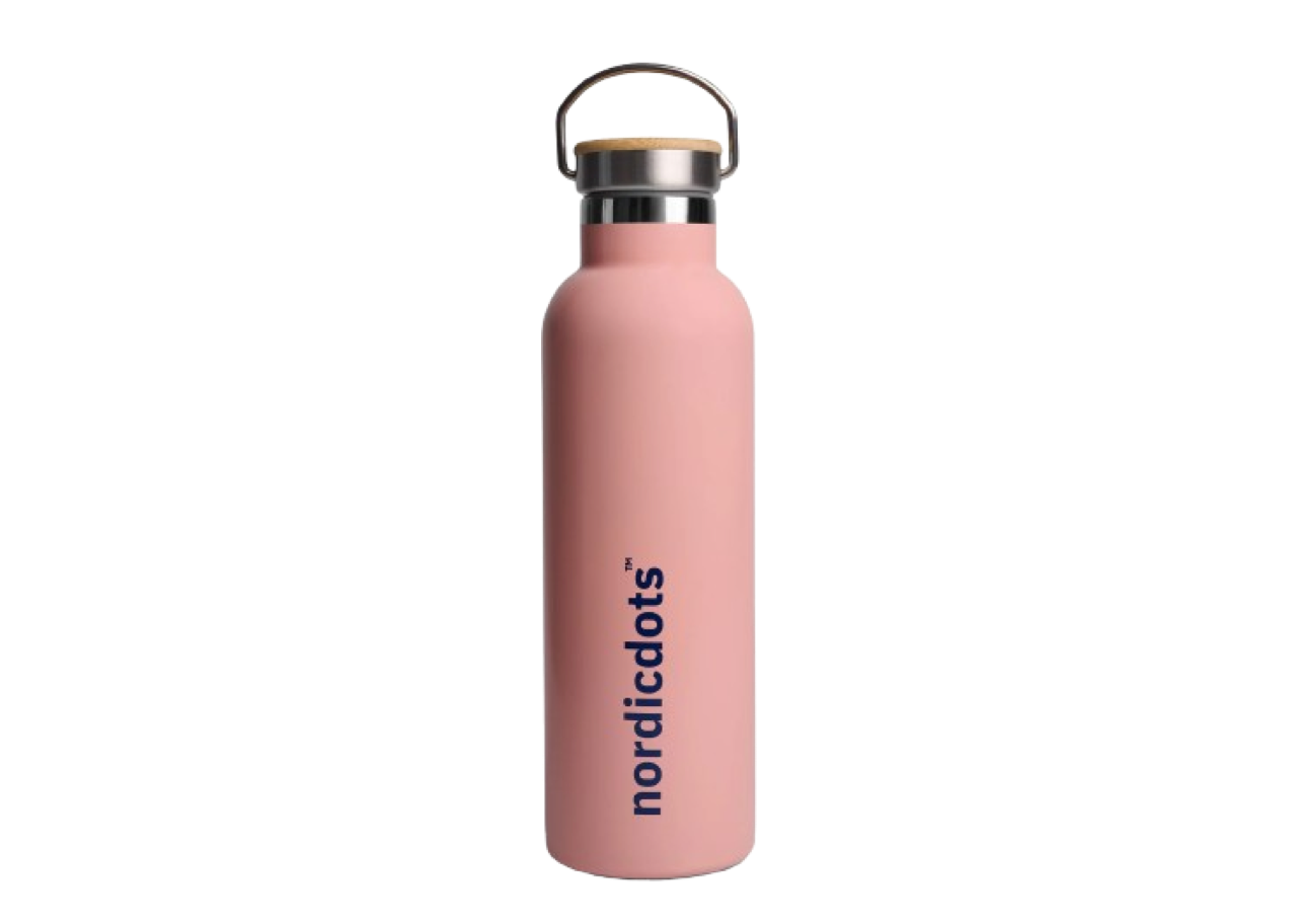 Nordicdots Don’t Leave Me Water Bottle Tropical Peach