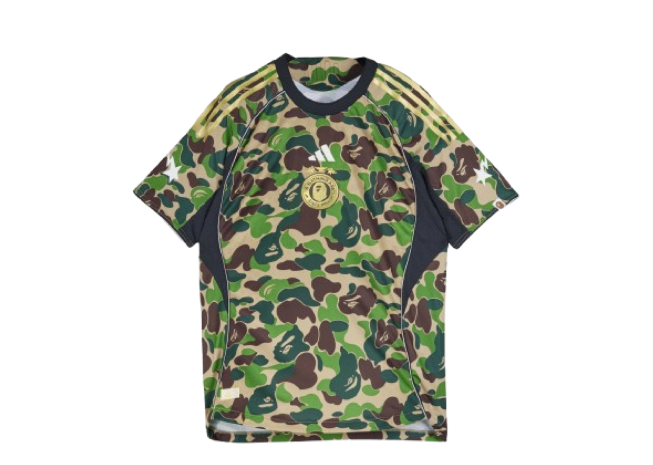 Adidas x BAPE Football Graphic Slim Jersey T-shirt Green
