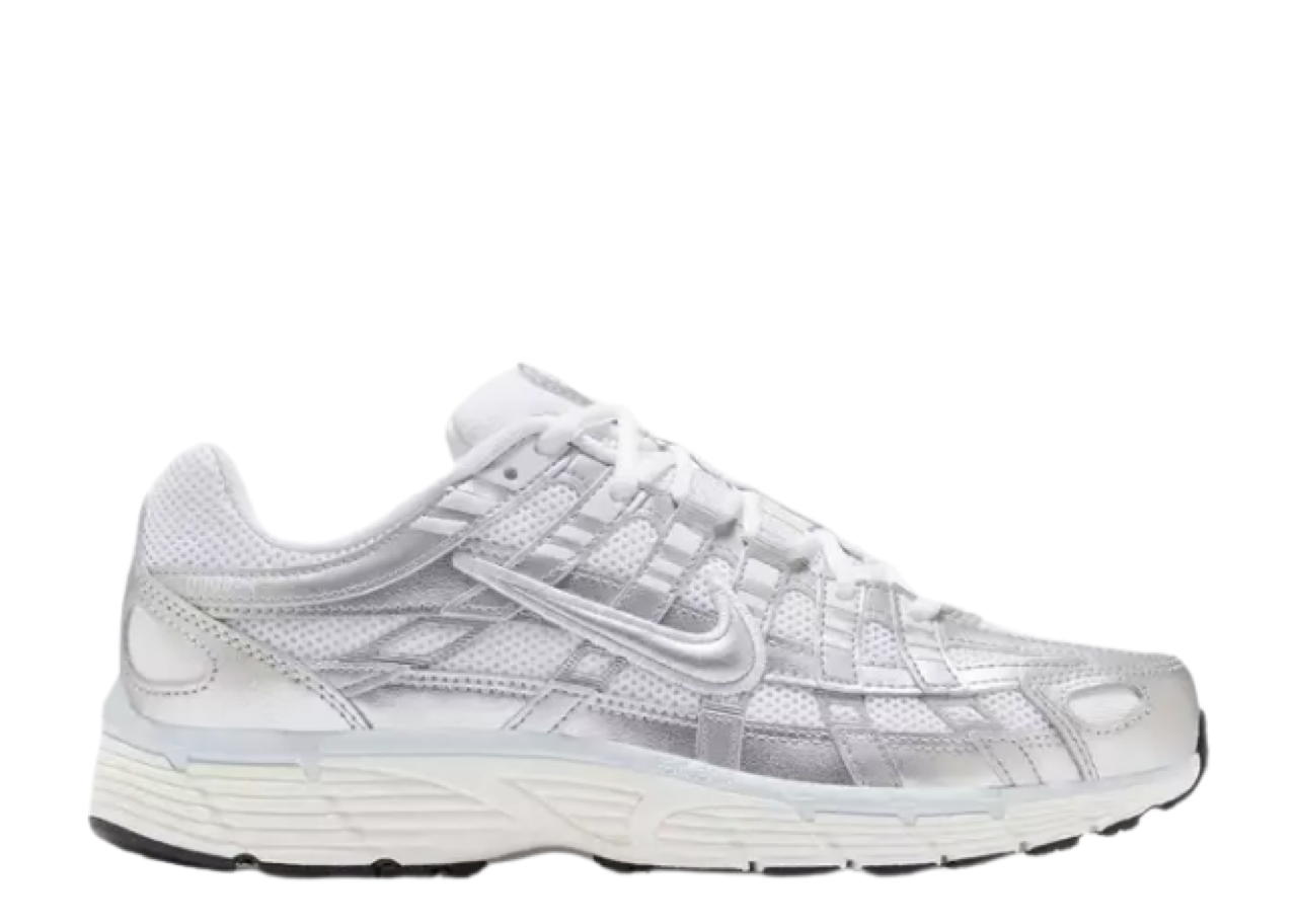Nike P-6000 White Blue Tint Sail Metallic Silver (Women's)