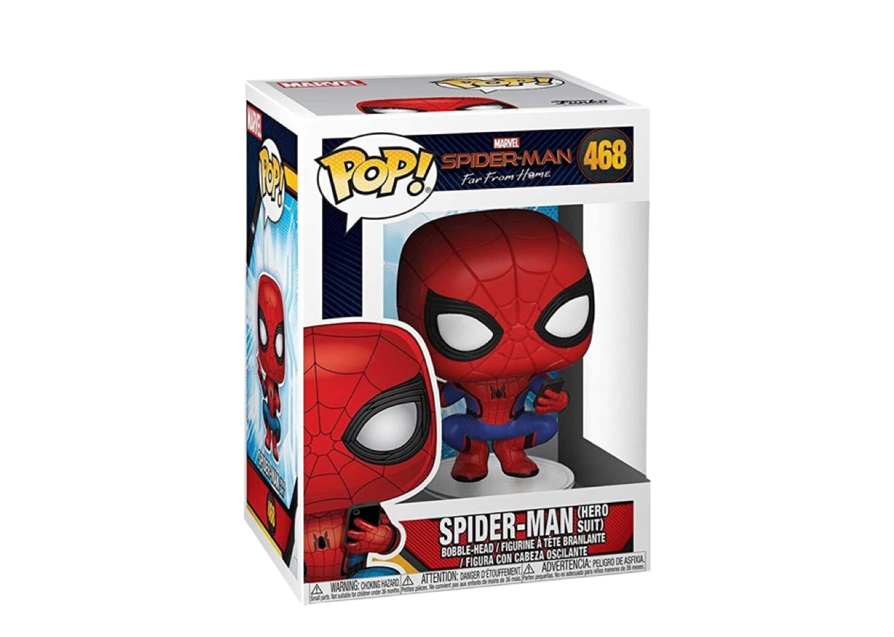 Funko POP! Spider Man Far From Home - SpiderMan Hero Suit Peace Selfie