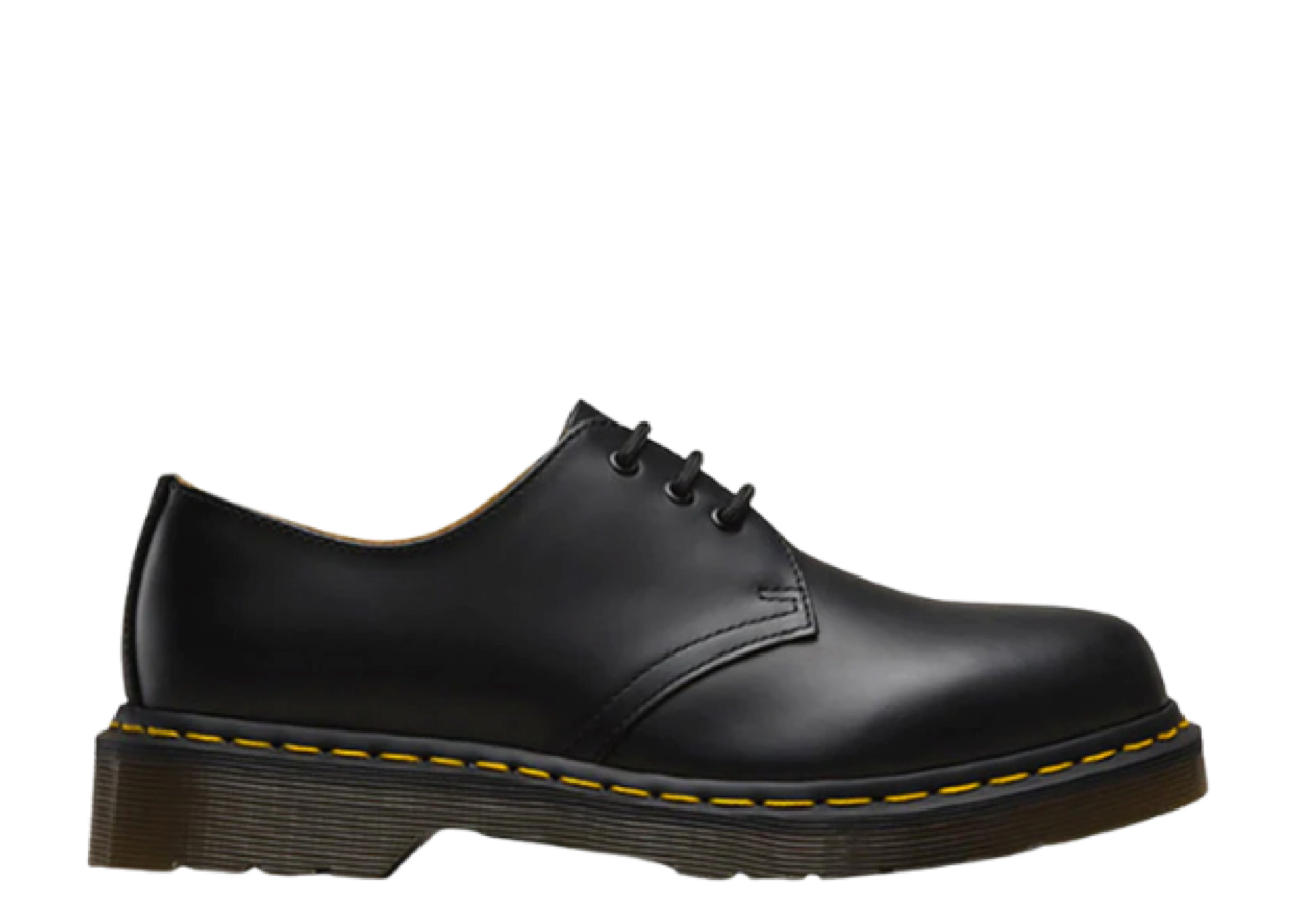Dr. Martens 1461 Black Smooth Yellow Stitch Oxford Black