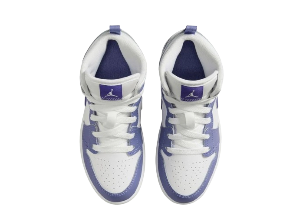 Air Jordan 1 Mid Dusty Amethyst White Court Purple (Pre-School) - photo 2