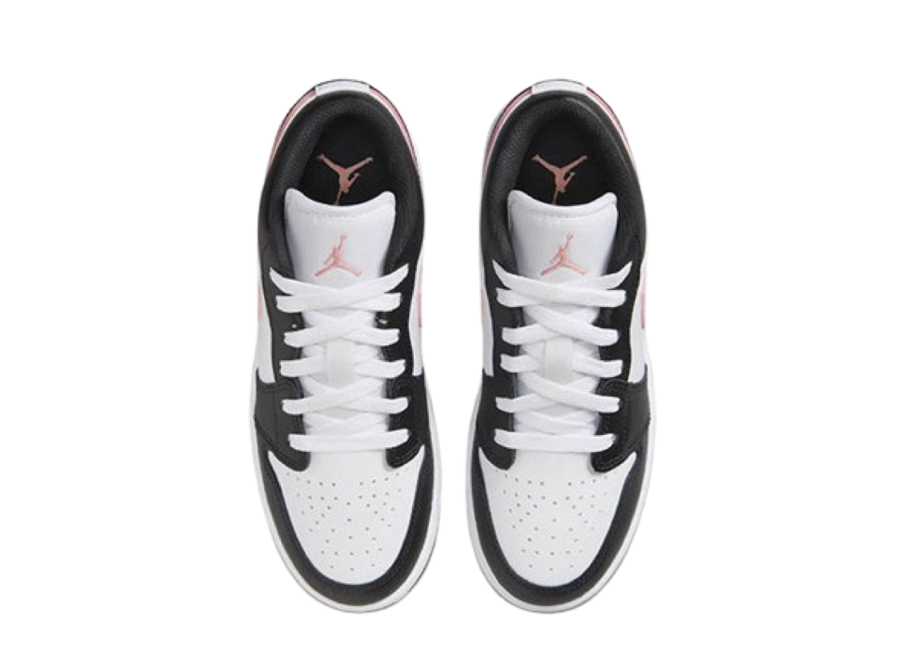 Air Jordan 1 Low White Black Rust Pink (Grade School) - photo 2