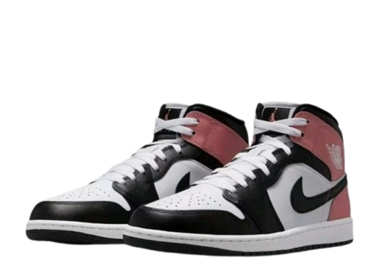 Air Jordan 1 Mid White Rust Pink Black - photo 2