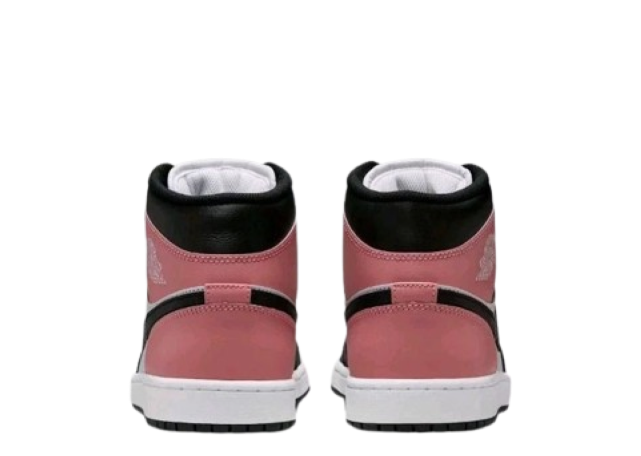 Air Jordan 1 Mid White Rust Pink Black - photo 3