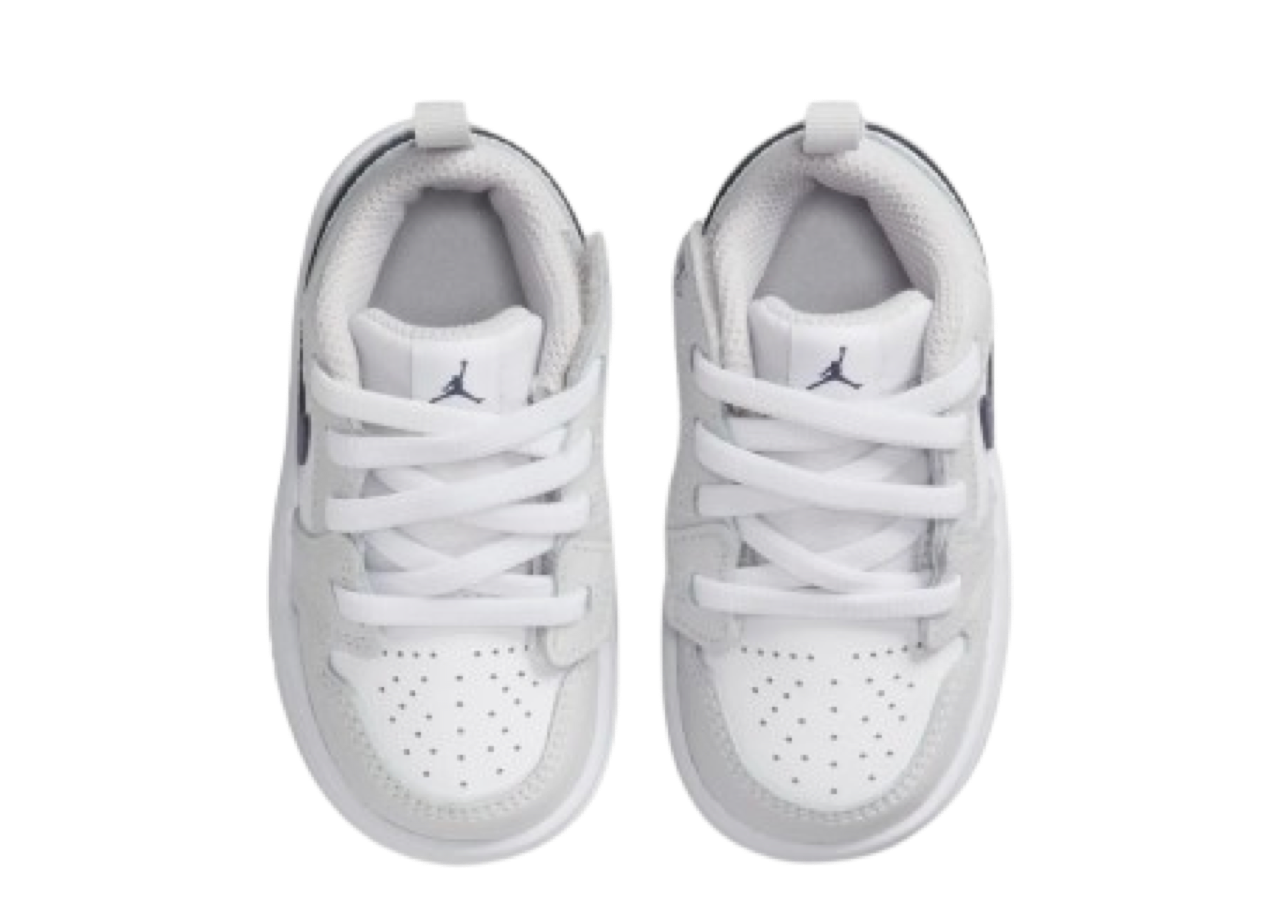 Air Jordan 1 Low ALT White Grey Gum Medium Brown Midnight Navy (Toddler) - photo 3