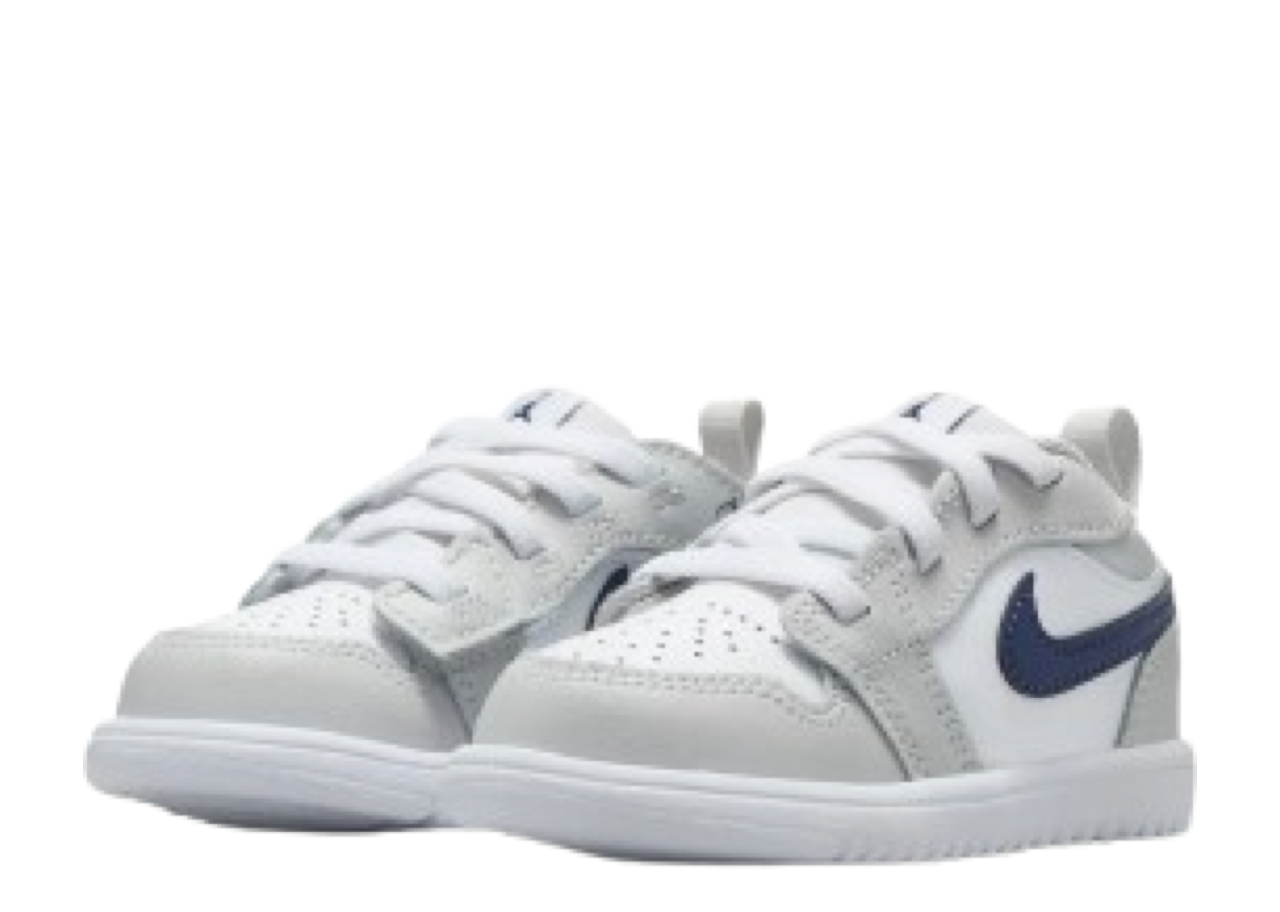 Air Jordan 1 Low ALT White Grey Gum Medium Brown Midnight Navy (Toddler) - photo 2