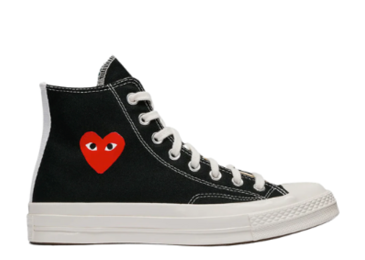 Converse Chuck Taylor 70s High CDG Play Black Small Red Heart