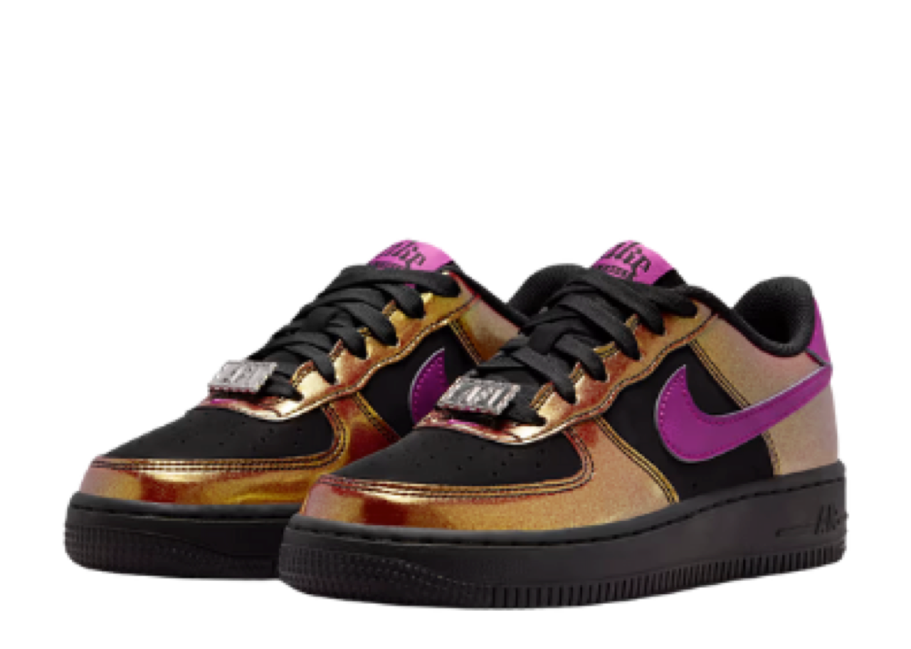 Nike Air Force 1 Low LV8 Glam Rock Black Bold Berry (Grade School) - photo 2