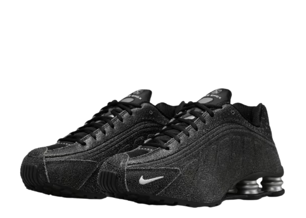 Nike Shox R4 Black Distressed Leather - photo 2
